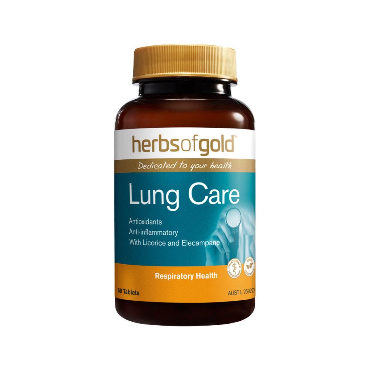 Herbs of Gold Lung Care 60 Tablets - QVM Vitamins™