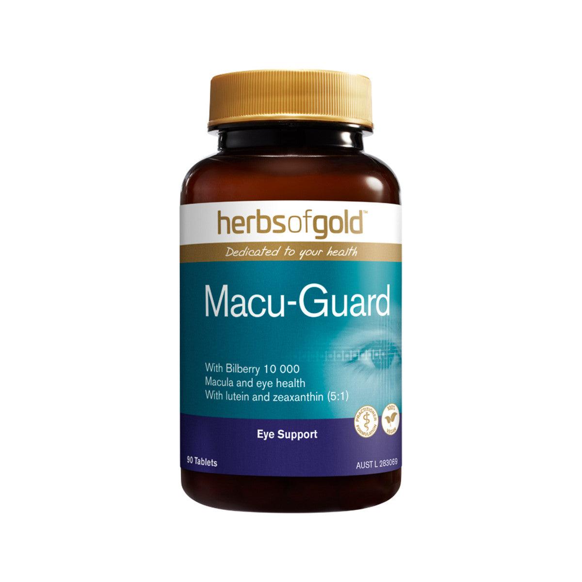 Herbs of Gold Macu-Guard with Bilberry 10,000 90 Tablets - QVM Vitamins™