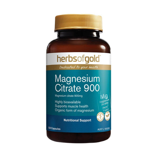 Herbs of Gold Magnesium Citrate 900 120 Capsules - QVM Vitamins™