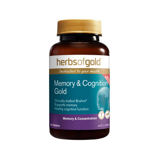 Herbs of Gold Memory and Cognition Gold 60 Tablets - QVM Vitamins™