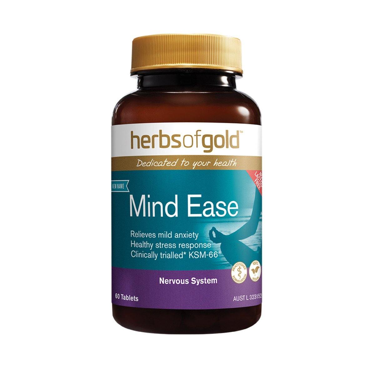 Herbs of Gold Mind Ease (Anxiety Ease) 60 Tablets - QVM Vitamins™