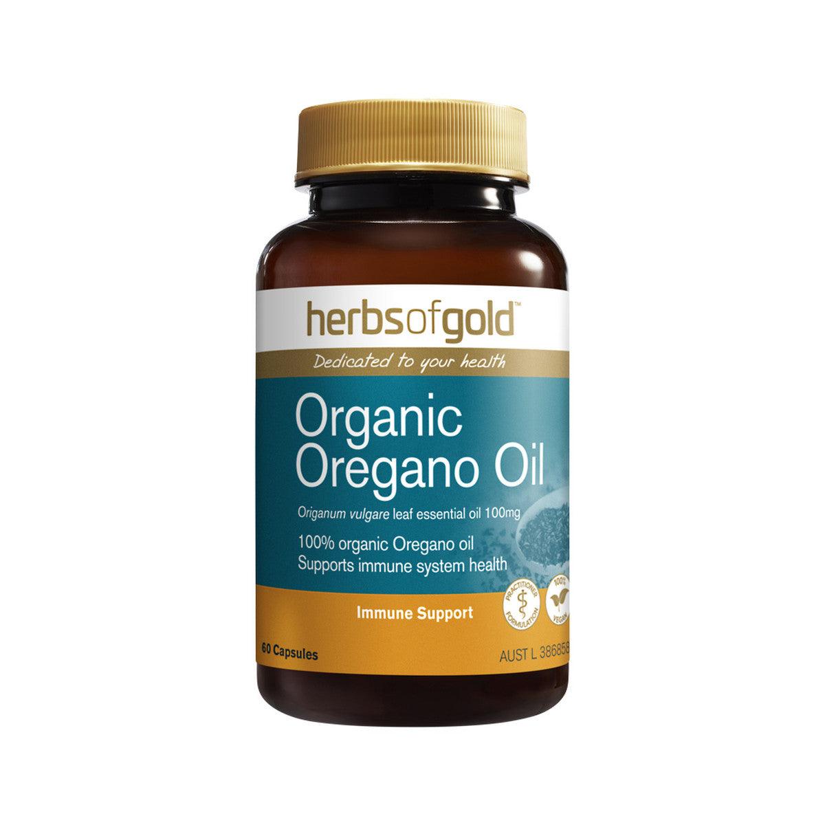 Herbs of Gold Organic Oregano Oil 60 Capsules - QVM Vitamins™