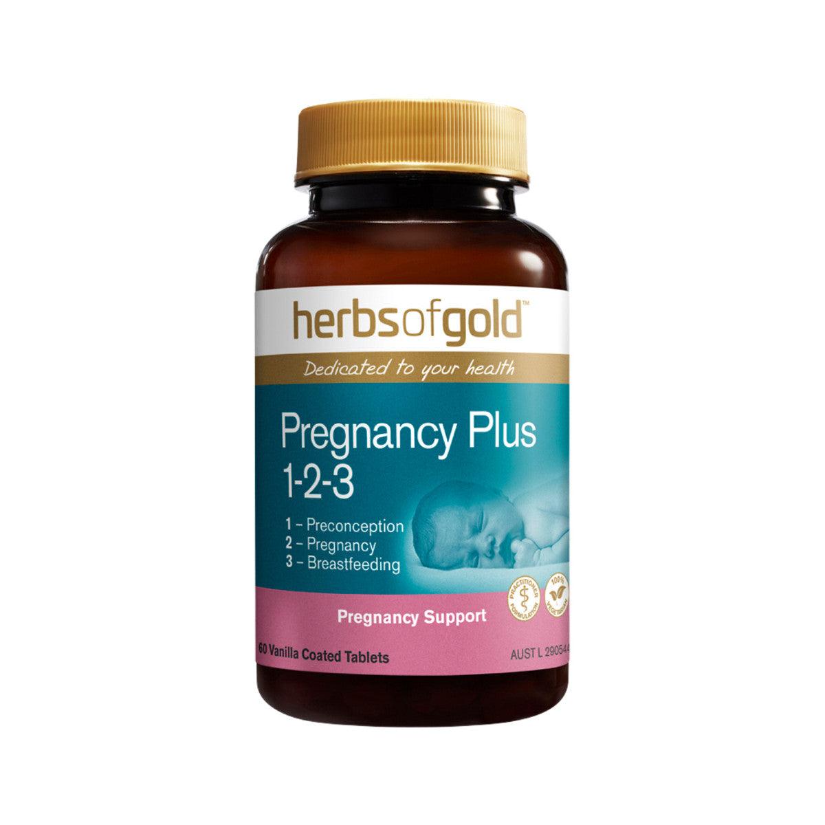 Herbs of Gold Pregnancy Plus 1-2-3 60 Tablets - QVM Vitamins™