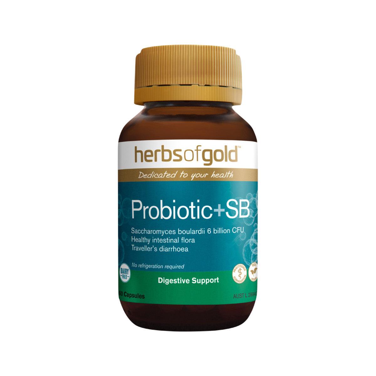 Herbs of Gold Probiotic + SB 60 Capsules - QVM Vitamins™