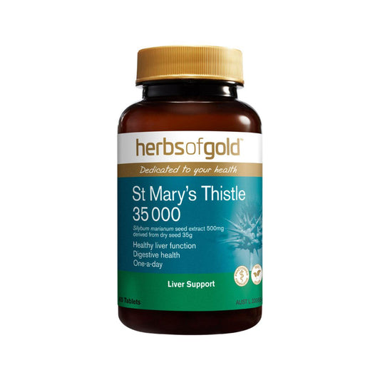Herbs of Gold St Mary's Thistle 35000 60 Tablets - QVM Vitamins™