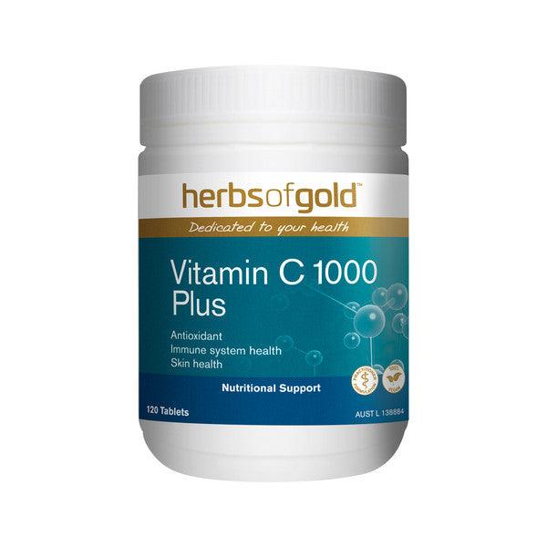 Herbs of Gold Vitamin C 1000 Plus 120 Tablets - QVM Vitamins™