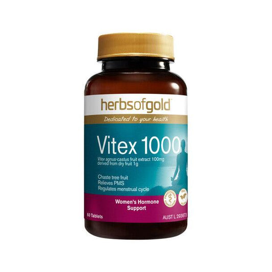 Herbs of Gold Vitex 1000 60 Tablets - QVM Vitamins™
