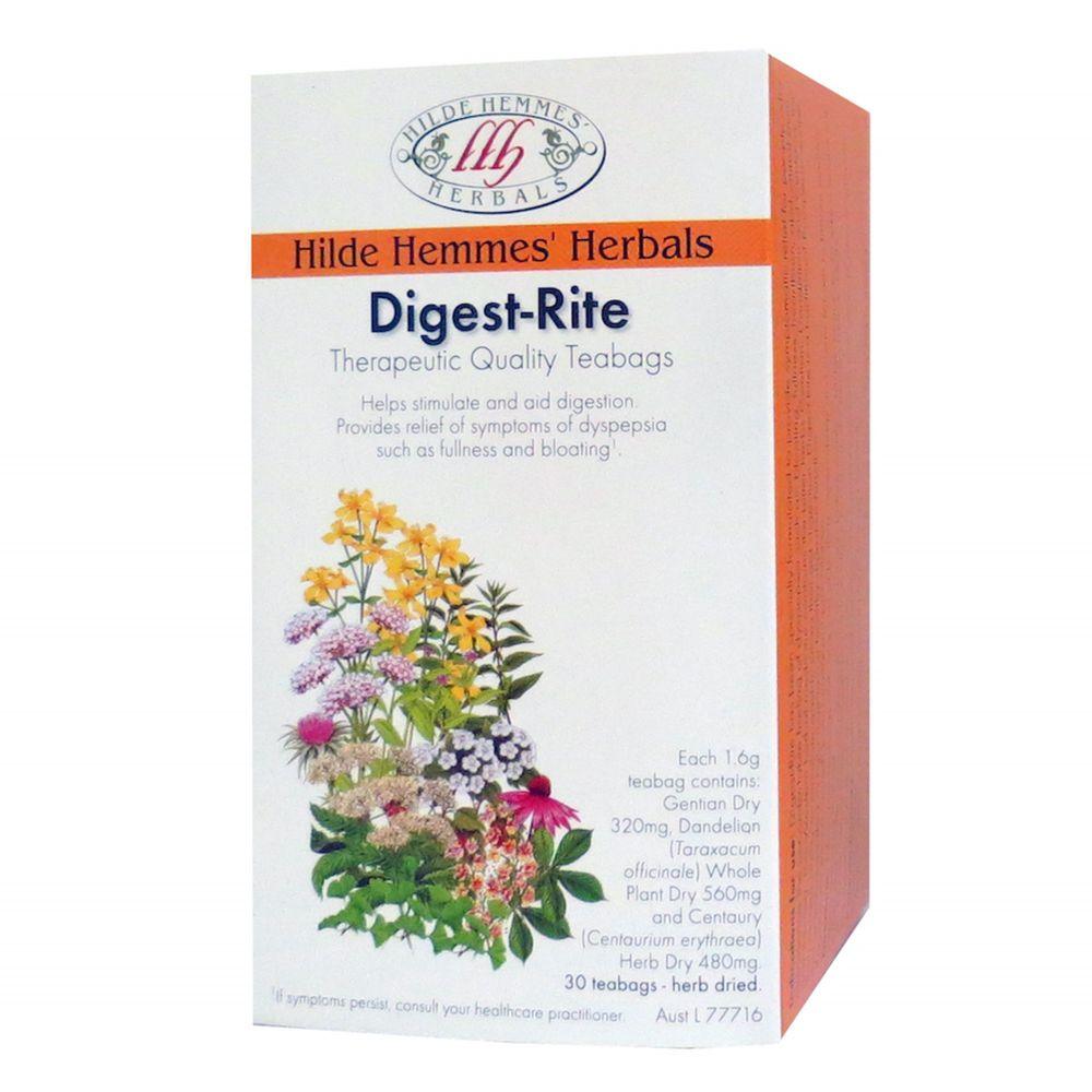 Hilde Hemmes Herbal's Digest Rite x 30 Tea Bags - QVM Vitamins™