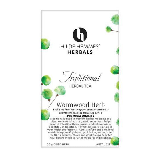 Hilde Hemmes Herbal's Wormwood Herb 50g - QVM Vitamins™
