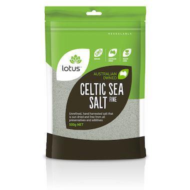 Lotus Celtic Sea Salt Fine 500g - QVM Vitamins™