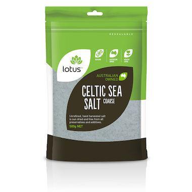 Lotus Coarse Celtic Sea Salt 500g - QVM Vitamins™