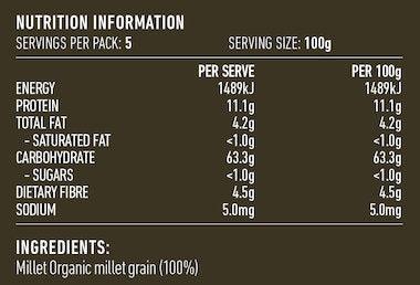 Lotus Organic Millet Flour 500g - QVM Vitamins™