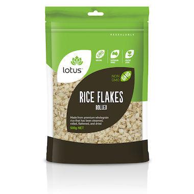 Lotus Rolled Rice Flakes Brown 500g - QVM Vitamins™