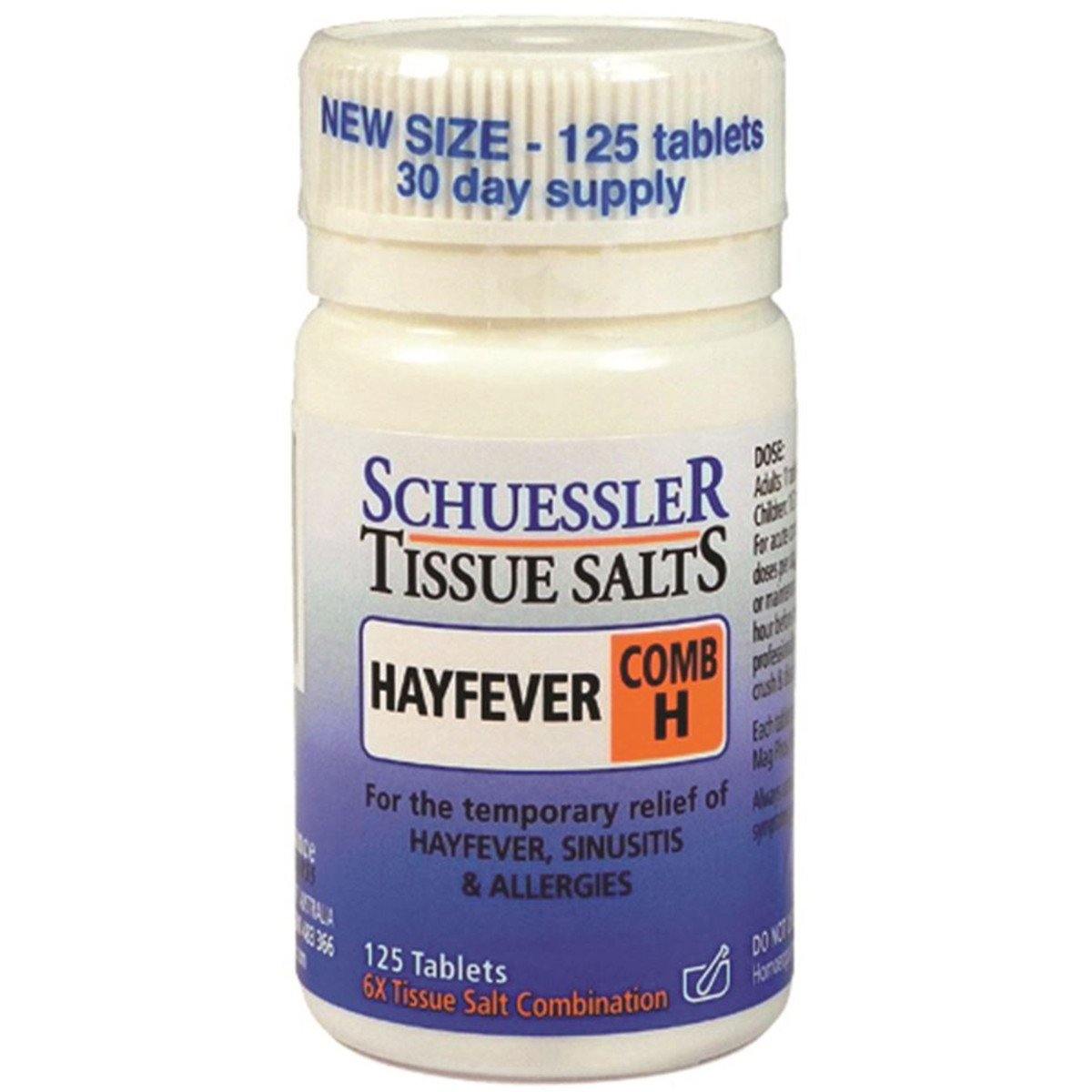Martin & Pleasance Schuessler Tissue Salts Comb H (Hayfever) 125 Tablets - QVM Vitamins™