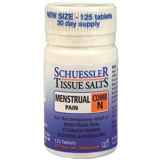 Martin & Pleasance Schuessler Tissue Salts Comb N (Menstrual Pain) 125 Tablets - QVM Vitamins™