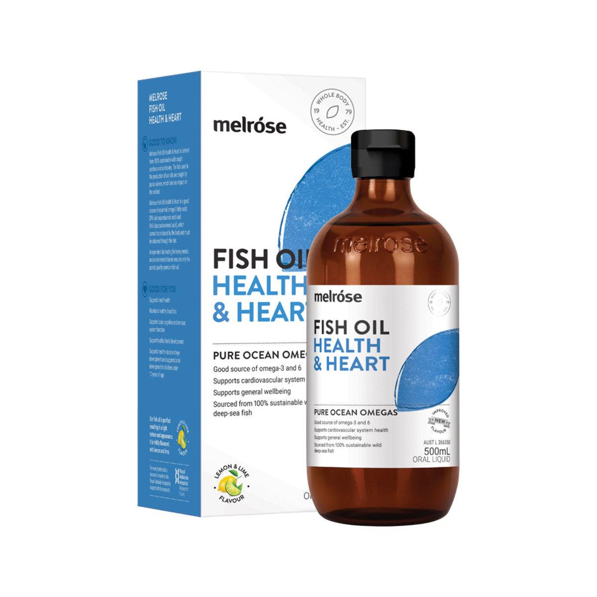 Melrose Fish Oil (Health and Heart) 500ml - QVM Vitamins™