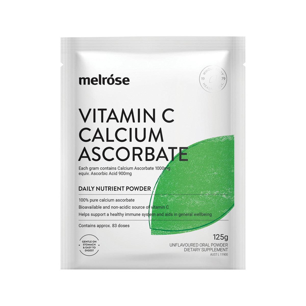 Melrose Vitamin C Calcium Ascorbate 125g - QVM Vitamins™
