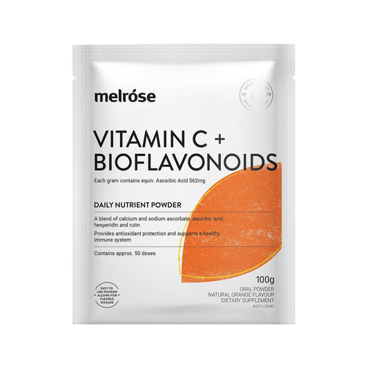 Melrose Vitamin C Plus Bioflavonoids Orange Flavoured 100g - QVM Vitamins™