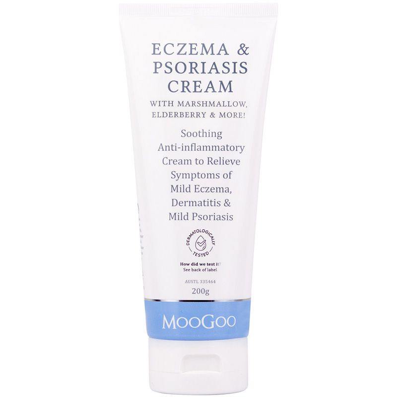 MooGoo Eczema & Psoriasis Cream With Marshmallow & Elderberry 200g - QVM Vitamins™