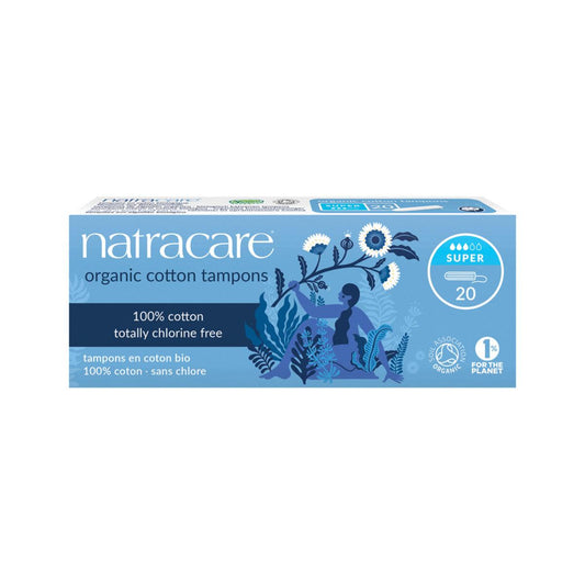 Natracare Organic Cotton Tampons Super x 20 Pack - QVM Vitamins™