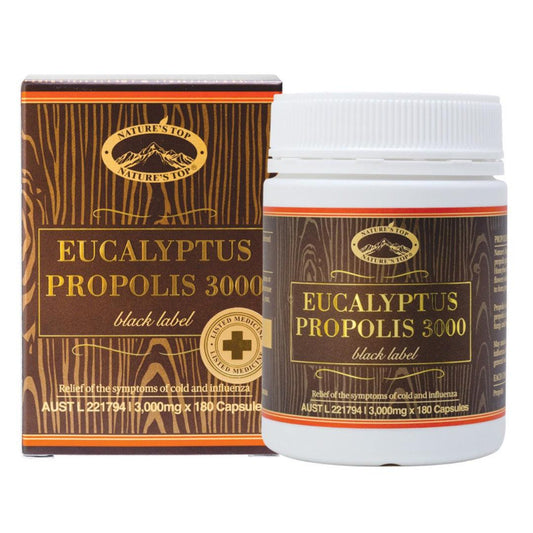 Nature’s Top Eucalyptus Propolis 3000mg 180 Capsules - QVM Vitamins™