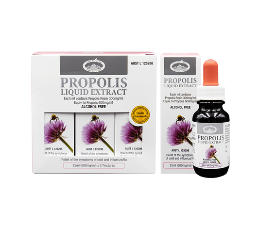 Nature's Top Propolis Liquid Extract 25ml x 3 Tinctures - QVM Vitamins™