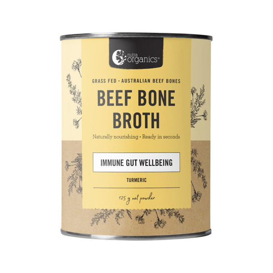 Nutra Organics Bone Broth Beef Turmeric 125g - QVM Vitamins™