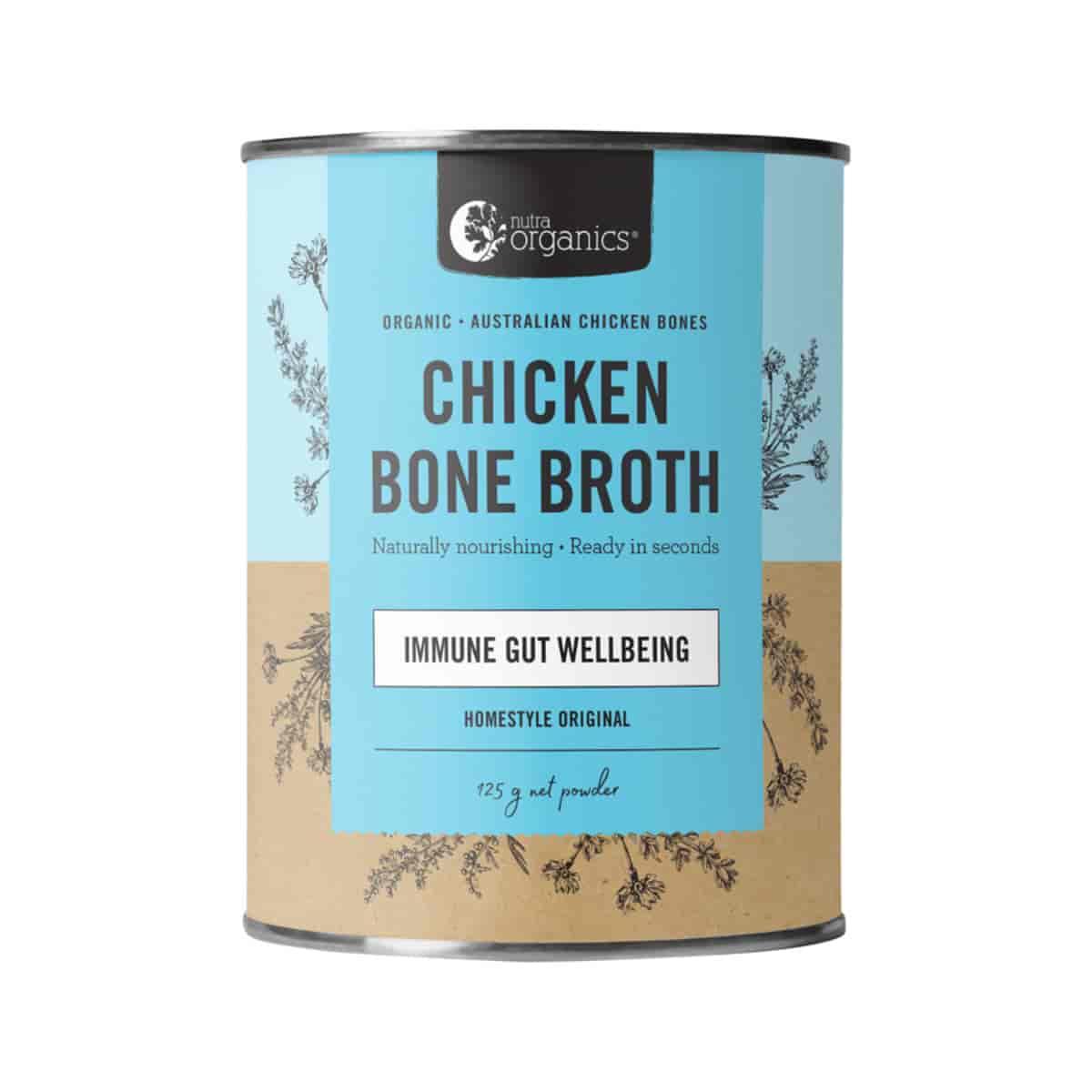 Nutra Organics Bone Broth Chicken Organic Homestyle Original 125g - QVM Vitamins™