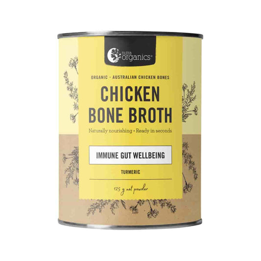 Nutra Organics Bone Broth Chicken Organic Turmeric 125g - QVM Vitamins™