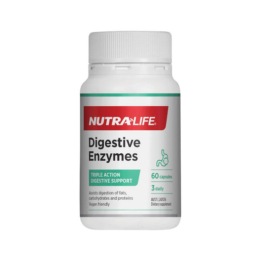NutraLife Digestive Enzymes 60 Capsules - QVM Vitamins™