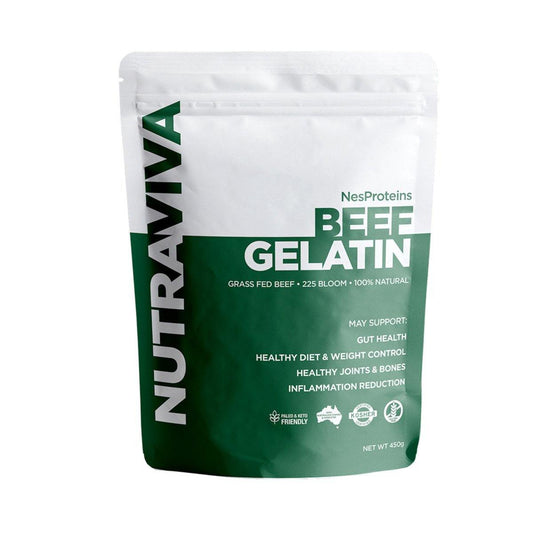 NutraViva NesProteins Beef Gelatin (Grass Fed) 450g - QVM Vitamins™