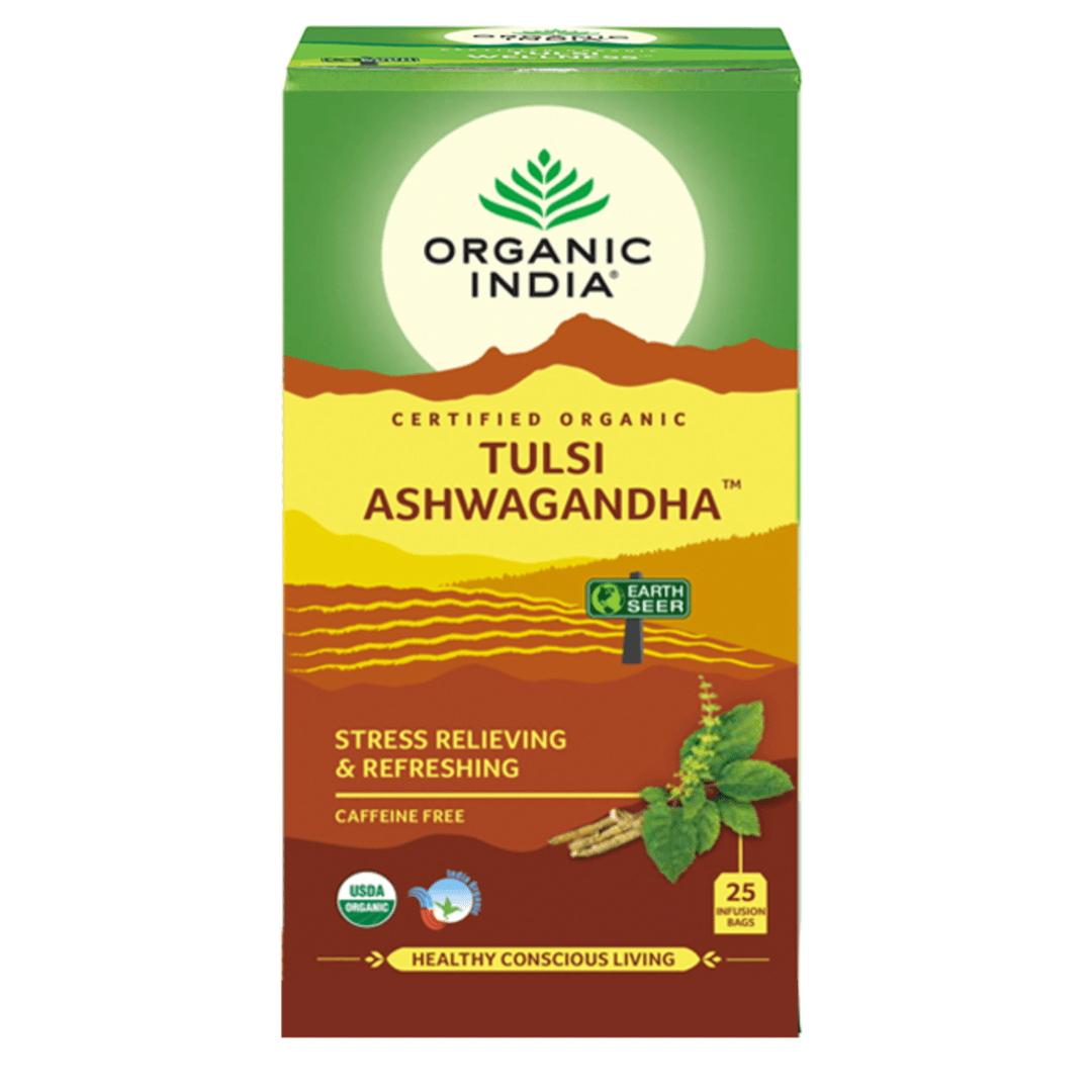 Organic India Tulsi Ashwagandha x 25 Teabags - QVM Vitamins™
