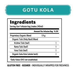 Organic India Tulsi Gotu Kola x 25 Tea Bags - QVM Vitamins™
