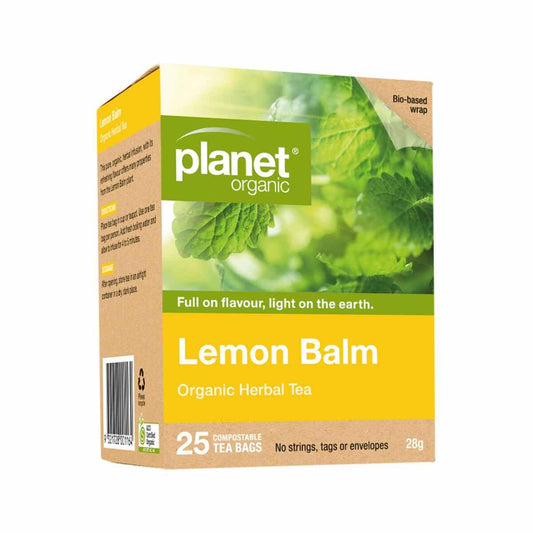 Planet Organic Lemon Balm x 25 Tea Bags - QVM Vitamins™