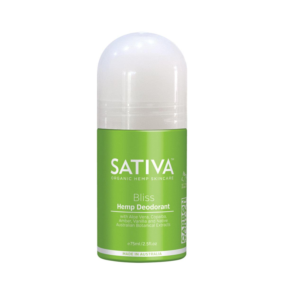 Sativa Hemp Deodorant Bliss 60ml - QVM Vitamins™