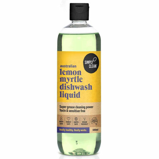 Simply Clean Lemon Myrtle Dishwash Liquid 500ml - QVM Vitamins™