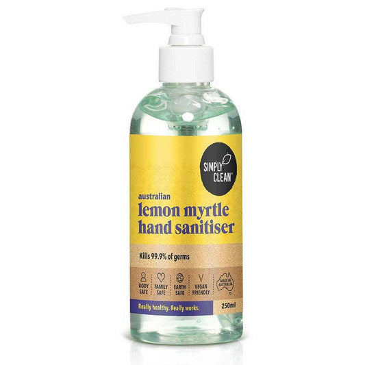 Simply Clean Lemon Myrtle Hand Sanitiser 250ml - QVM Vitamins™
