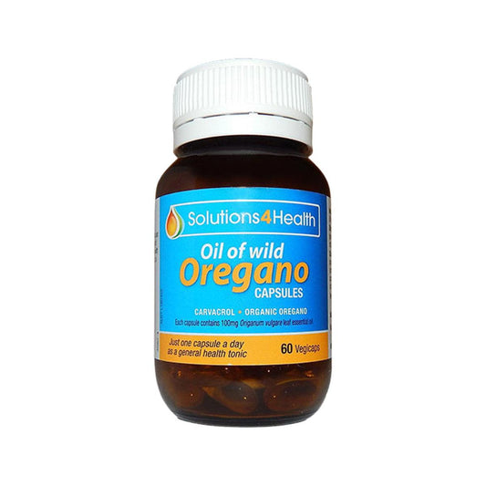 Solutions 4 Health Oil of Wild Oregano 60 Vegicaps - QVM Vitamins™