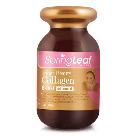 Spring Leaf Inner Beauty Collagen 6 in 1 Advanced 90 Capsules - QVM Vitamins™