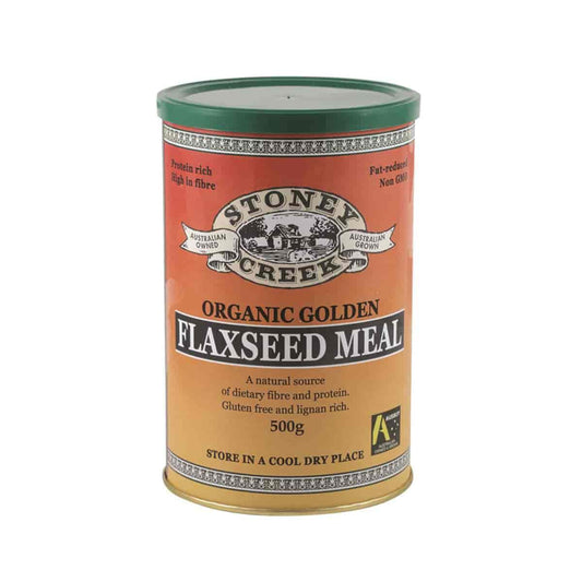 Stoney Creek Flaxseed Meal Golden Organic 500g - QVM Vitamins™