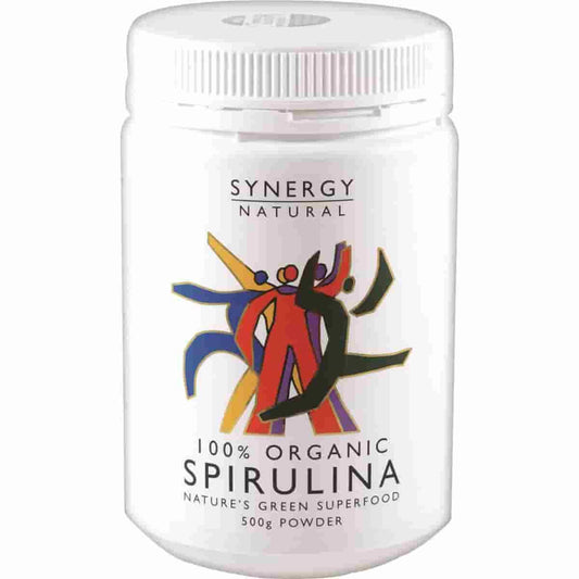 Synergy Natural Organic Spirulina Powder 500g - QVM Vitamins™
