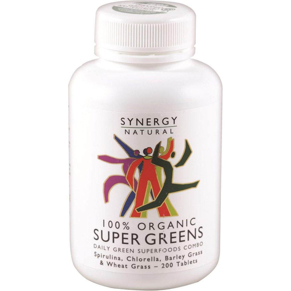 Synergy Natural Organic Super Greens 200 Tablets - QVM Vitamins™