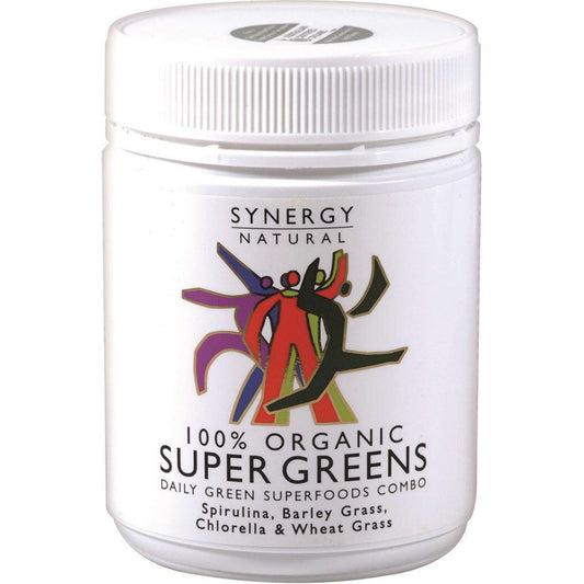 Synergy Natural Organic Super Greens Powder 200g - QVM Vitamins™