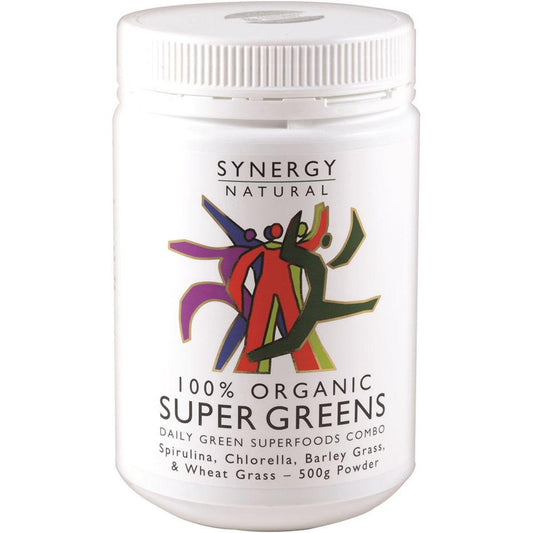 Synergy Natural Super Greens Organic Powder 500g - QVM Vitamins™