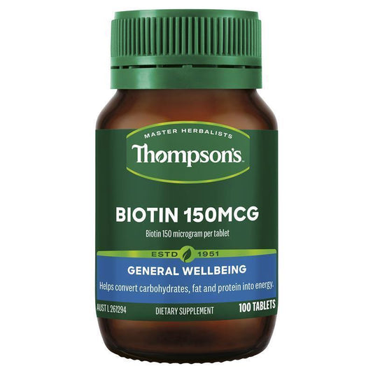 Thompsons Biotin 150mcg 100 Tablets - QVM Vitamins™