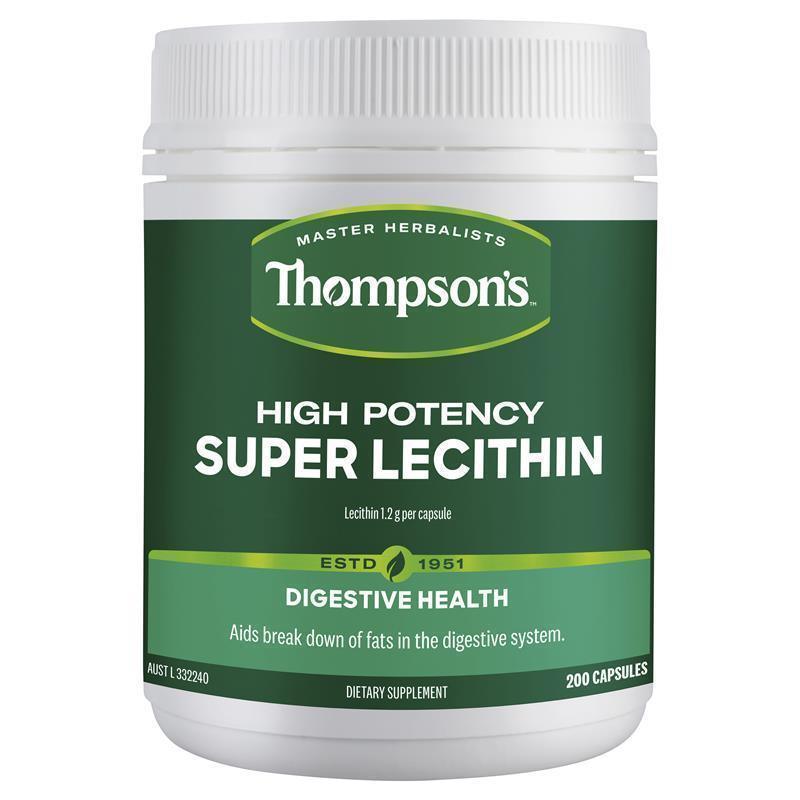 Thompsons High Potency Super Lecithin 200 Capsules - QVM Vitamins™