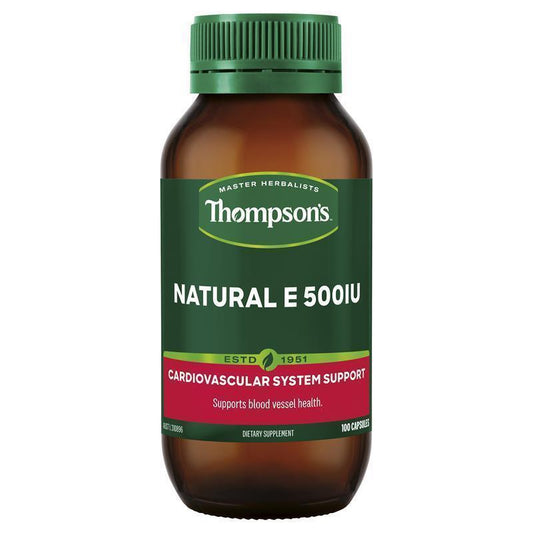 Thompsons Natural E 500IU 100 Capsules - QVM Vitamins™