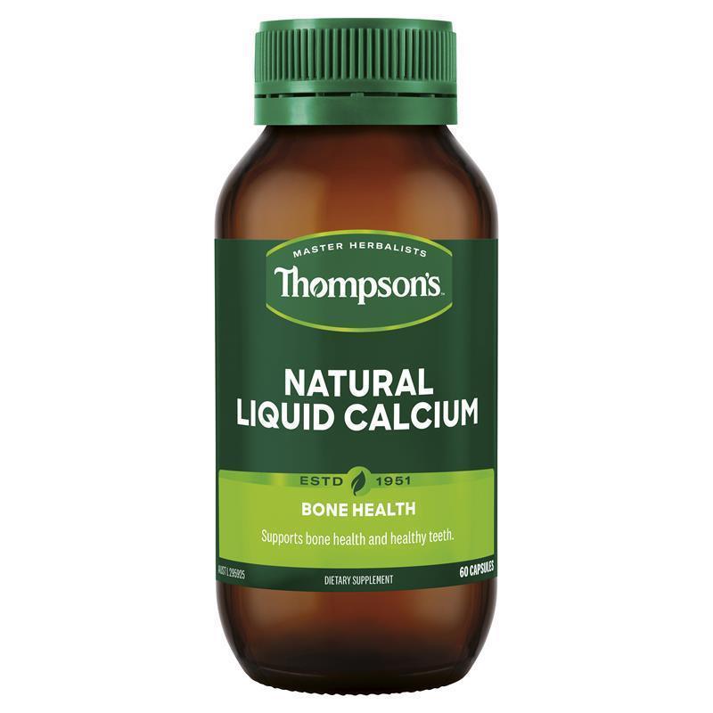 Thompsons Natural Liquid Calcium 60 Capsules - QVM Vitamins™