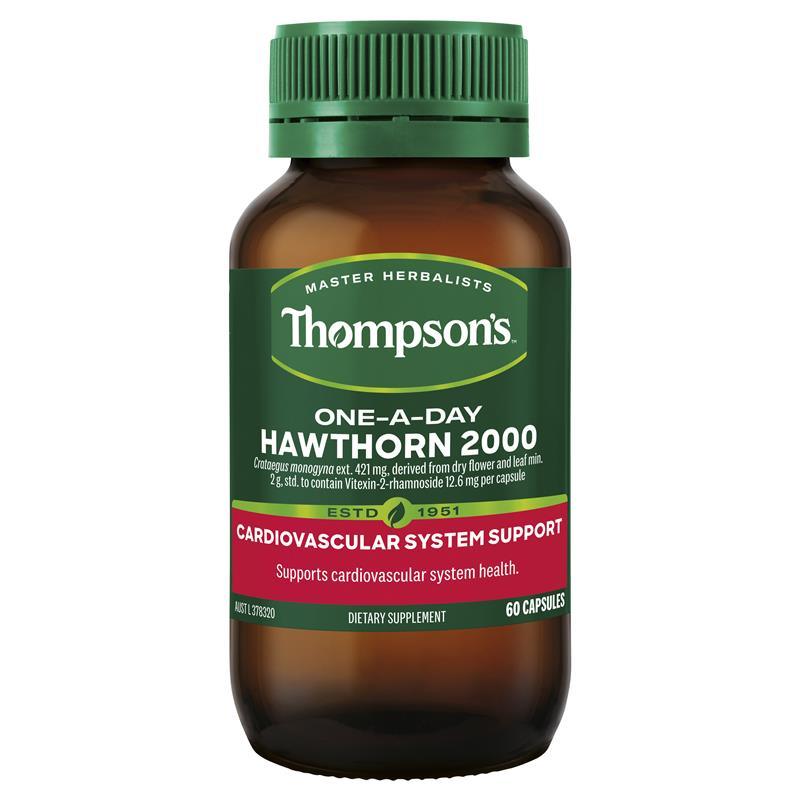Thompsons One-A-Day Hawthorn 2000mg 60 Capsules - QVM Vitamins™