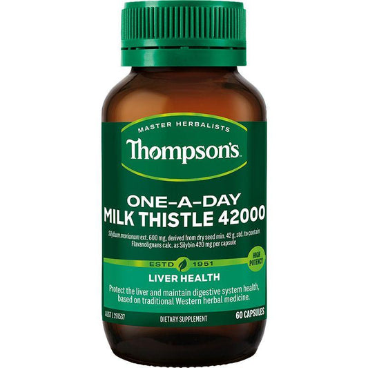 Thompsons One-A-Day Milk Thistle 42000mg 60 Capsules - QVM Vitamins™